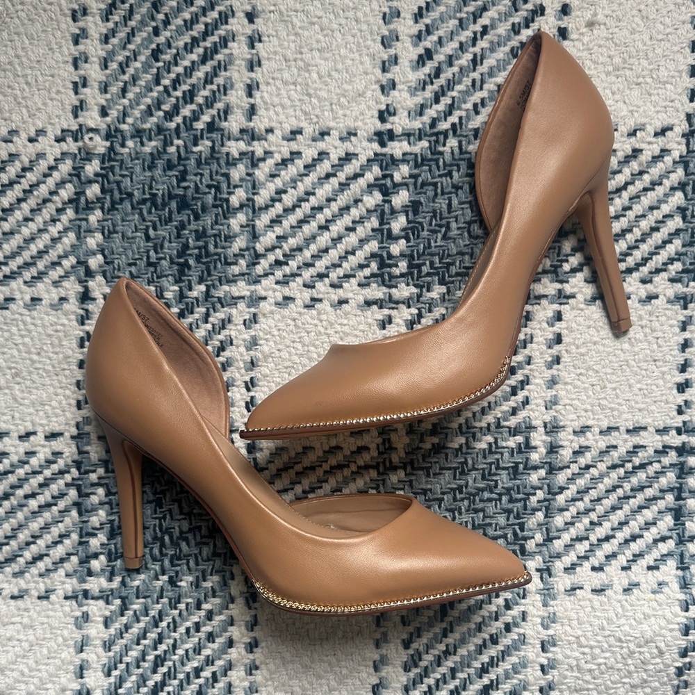 BCBGeneration Tan Pointed Toe Heels